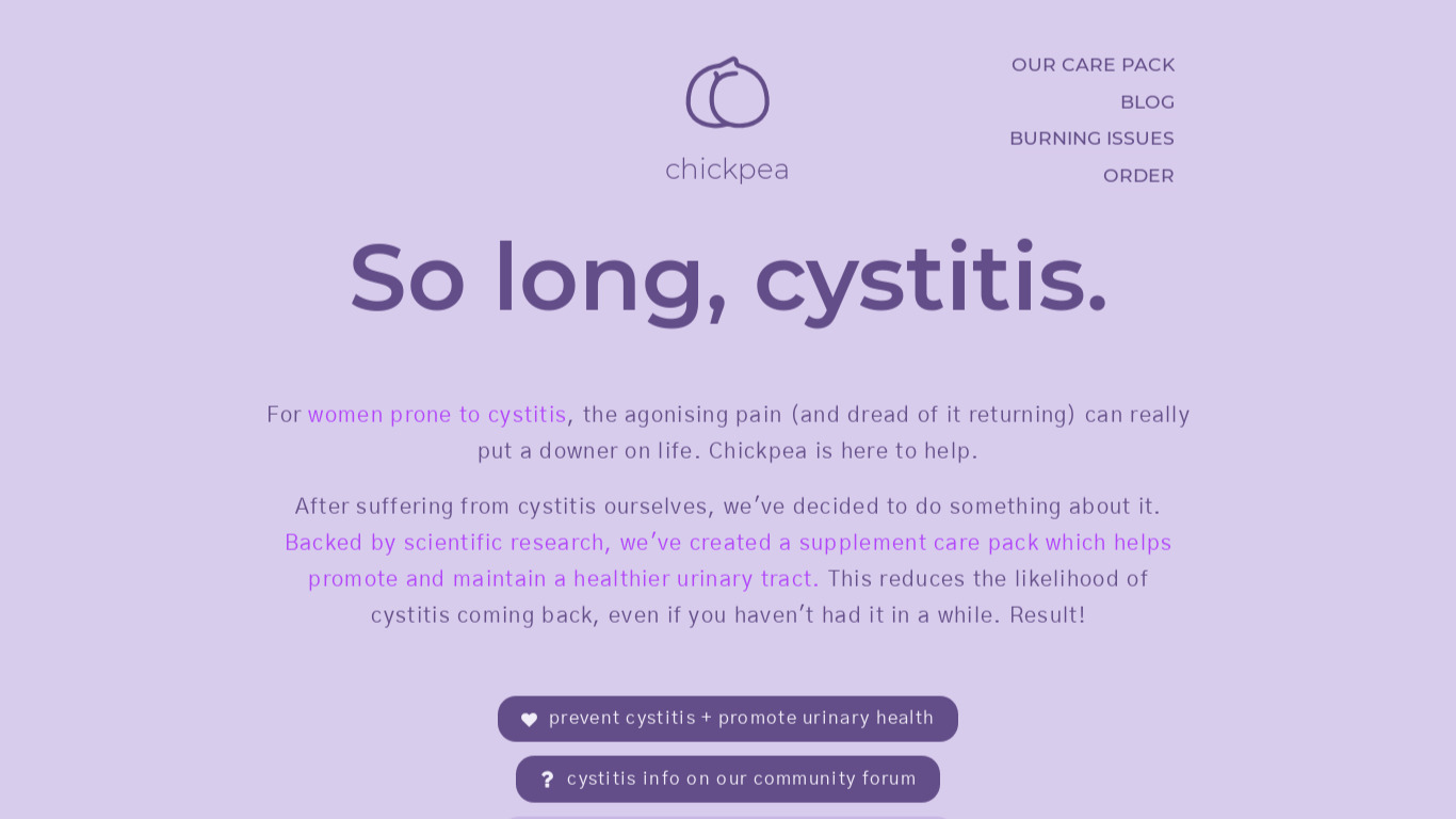 Chickpea Landing page