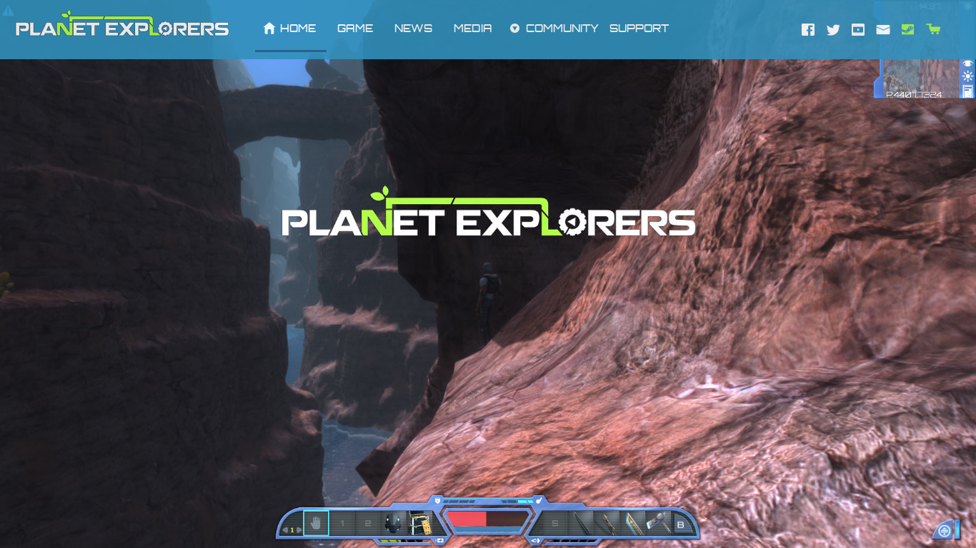Planet Explorers Landing page
