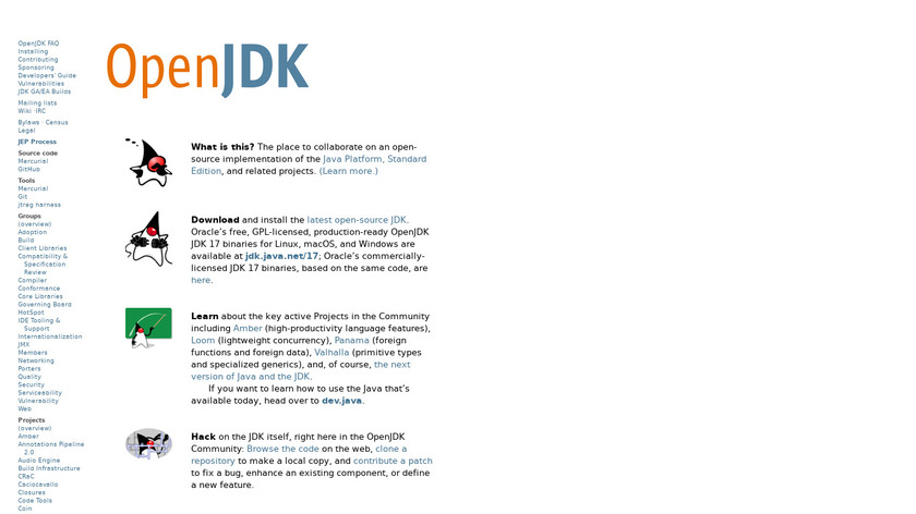 OpenJDK Landing Page