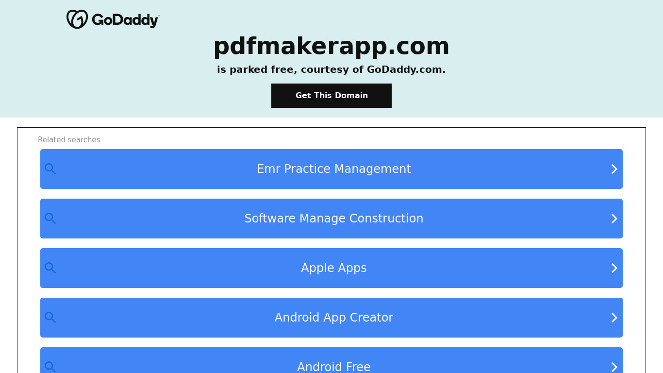 PDF Maker Landing page