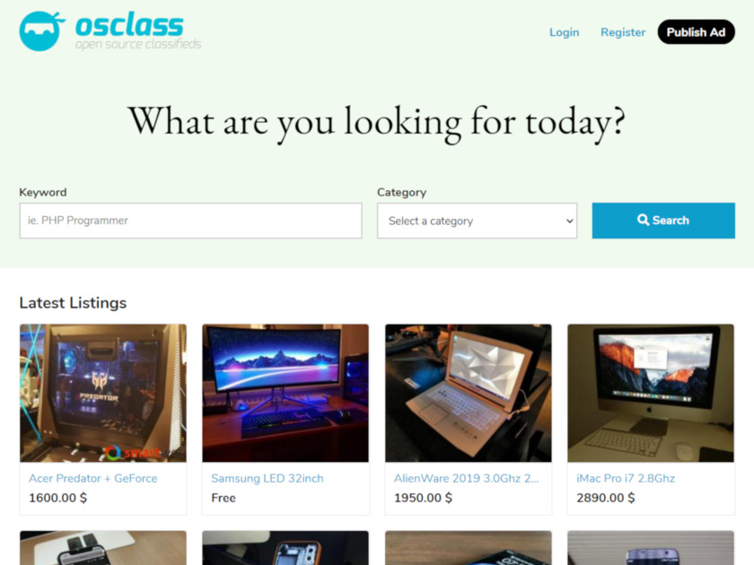 OsClass Landing Page