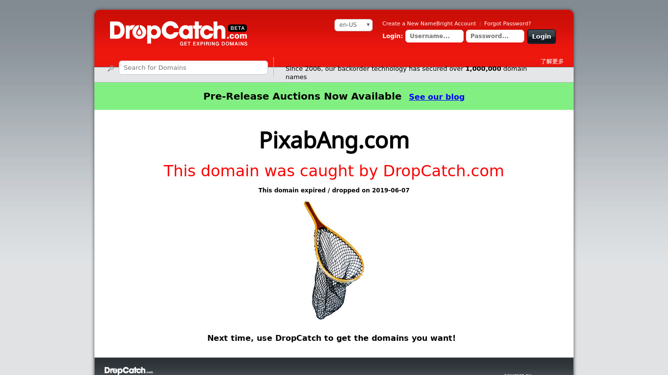 Pixabang.com Landing page