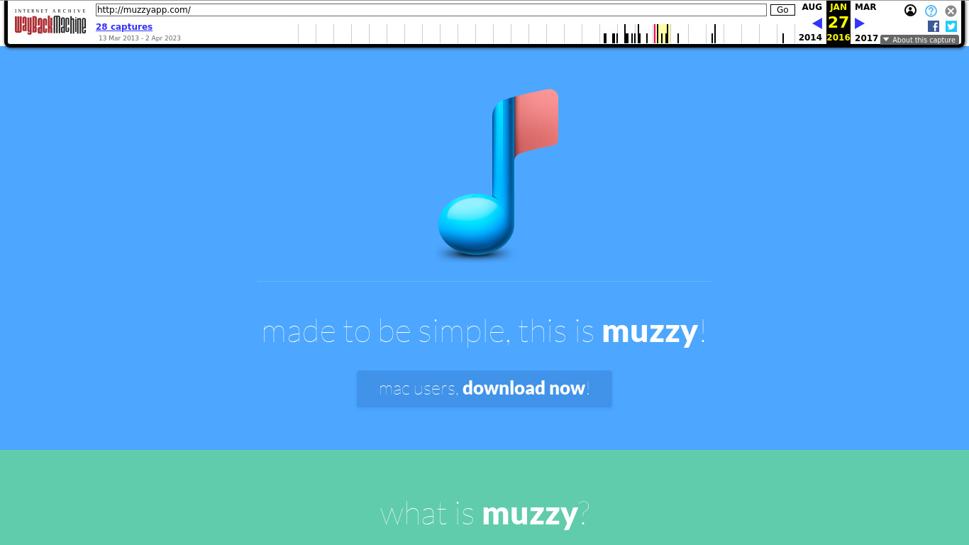Muzzy Landing page