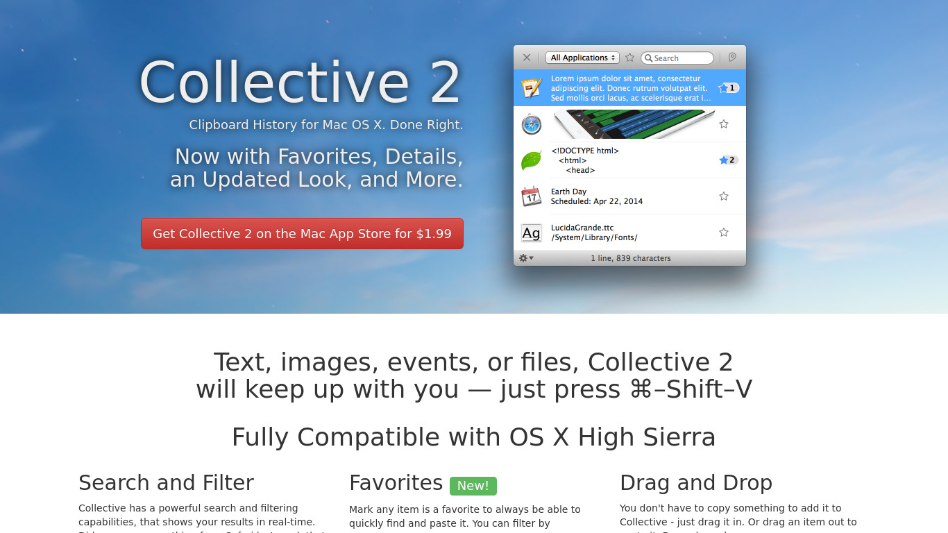 Collective Landing page