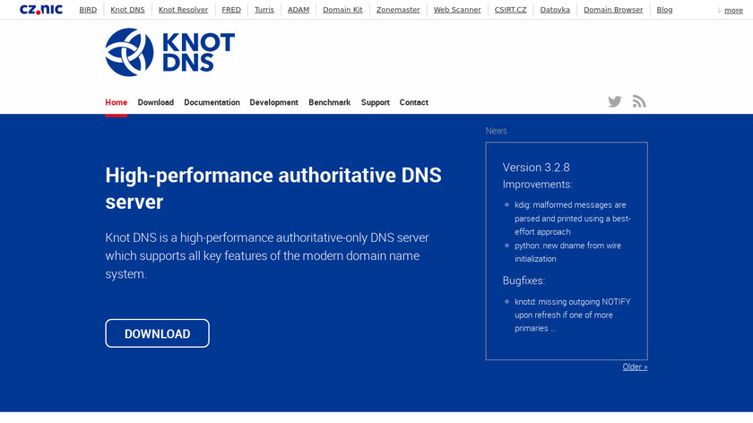 Knot DNS Landing Page