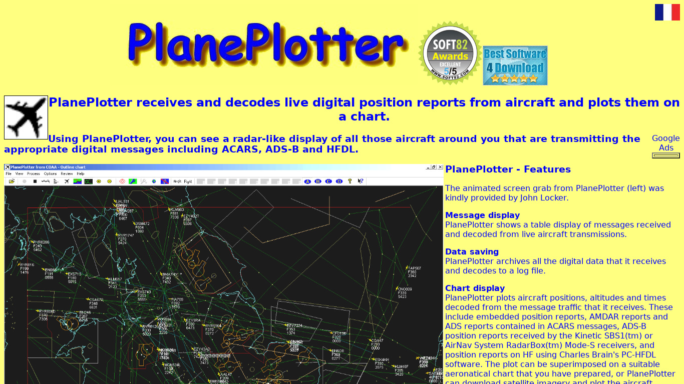 PlanePlotter Landing page