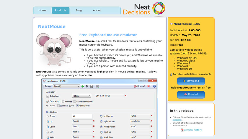 NeatMouse Landing Page
