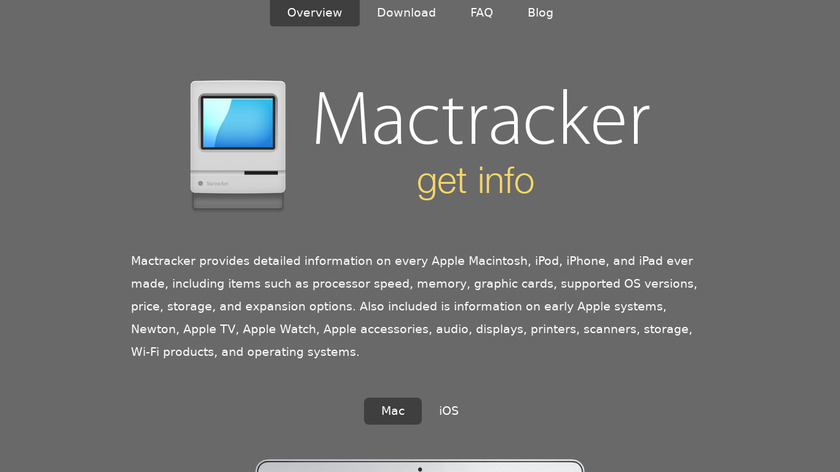 Mactracker Landing Page