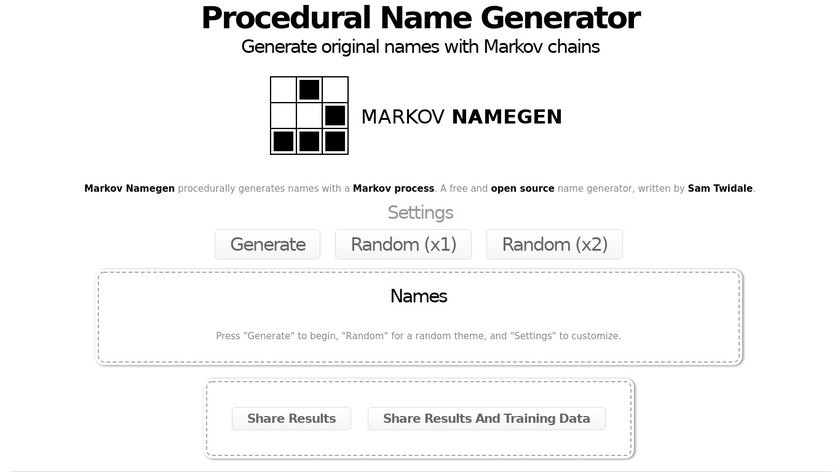 Name Generator Landing Page