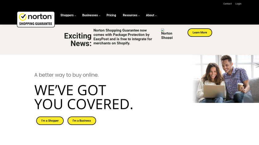 Norton Shopping Guarantee Landing Page