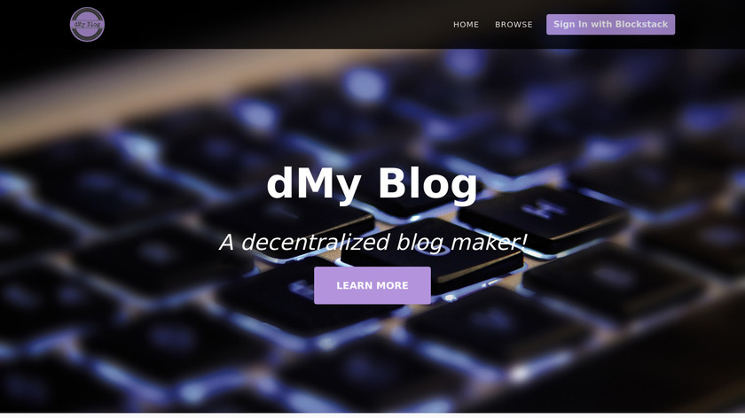 dMy Blog Landing Page