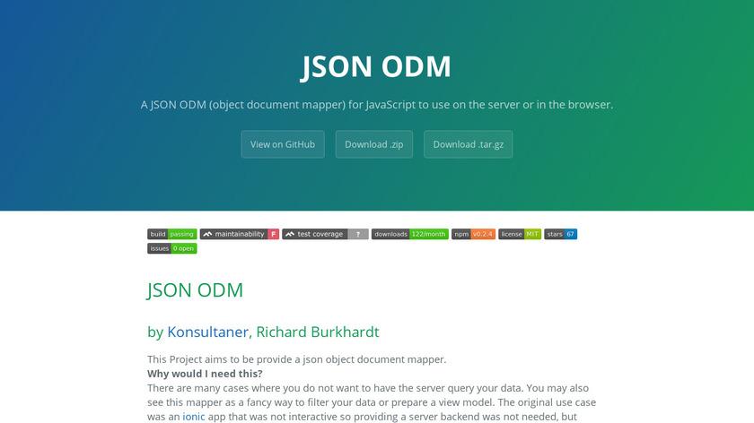 JSON ODM Landing Page