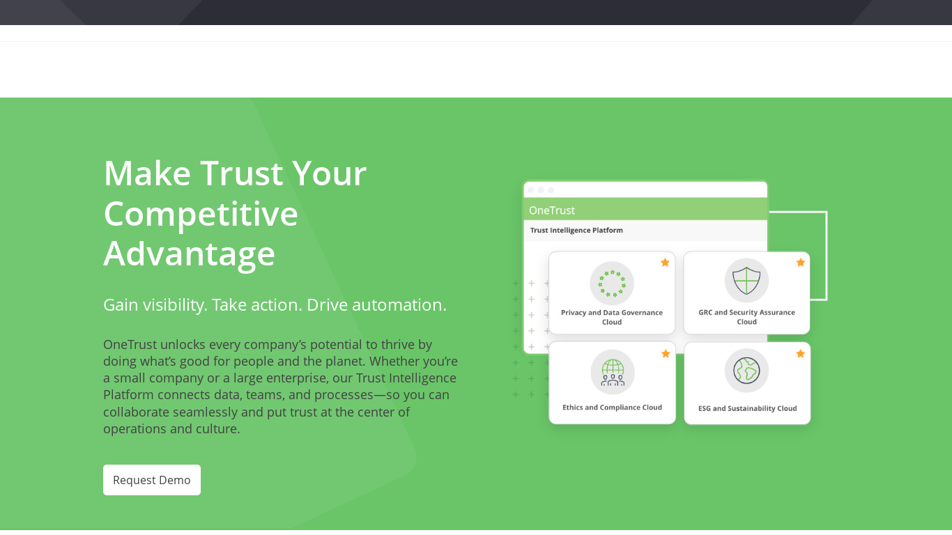 OneTrust Landing page