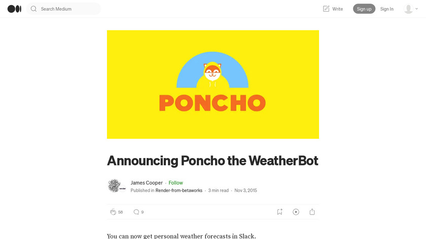 Poncho The Weathercat Landing Page