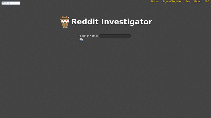 Reddit Investigator Landing Page
