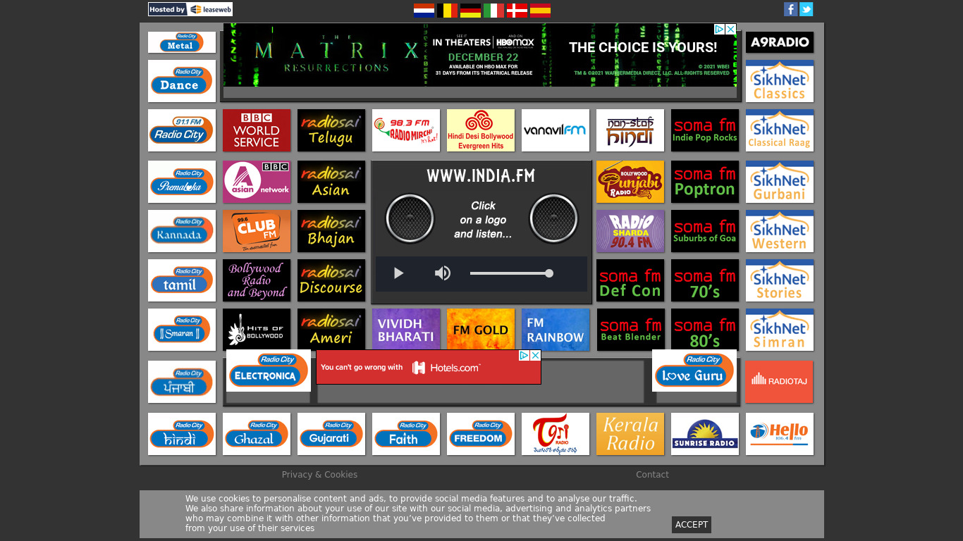 India.FM Landing page