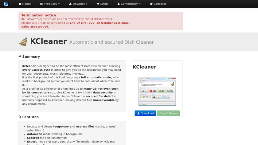 KCleaner Landing Page
