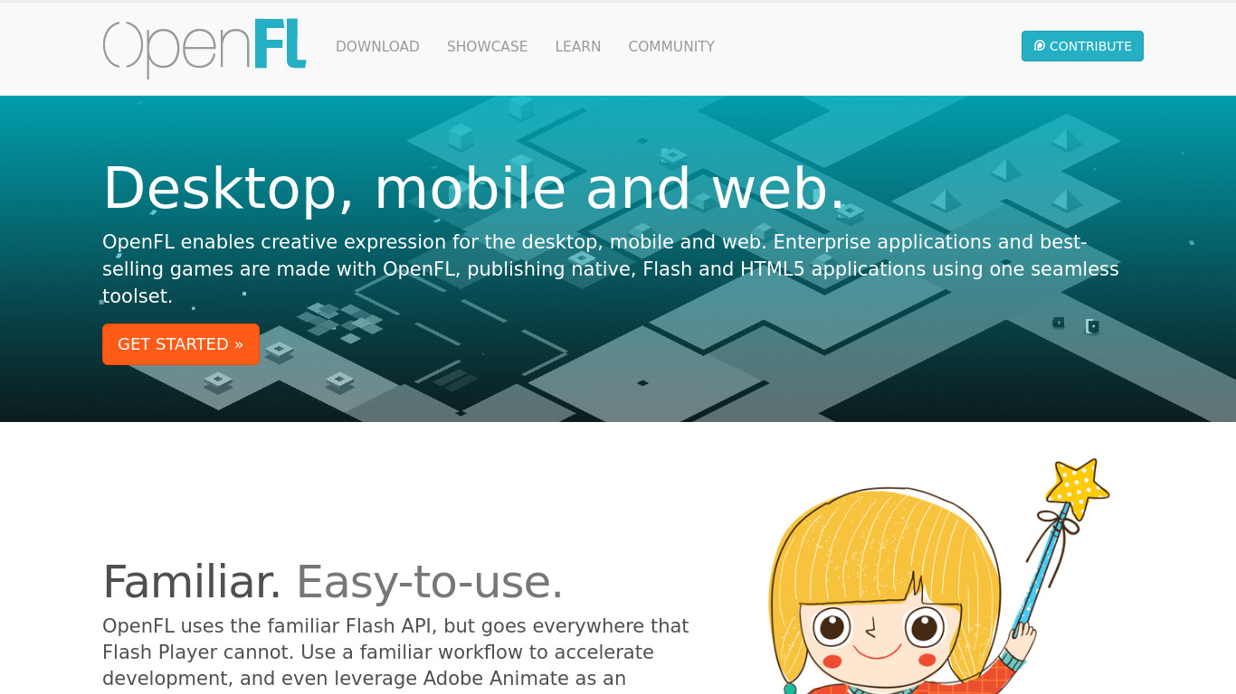 OpenFL Landing page