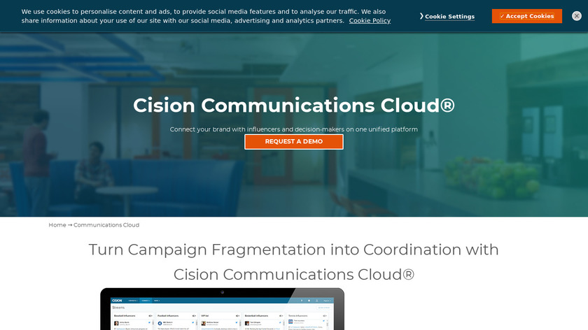 Cision Communications Cloud Landing Page