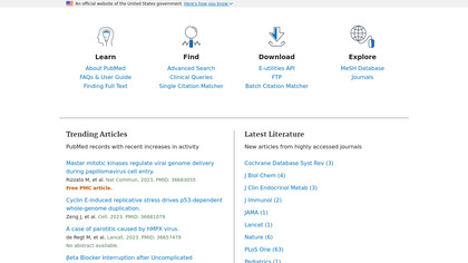PubMed.gov screenshot