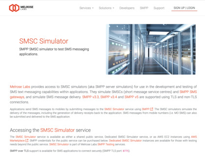 Melrose Labs SMSC Simulator image