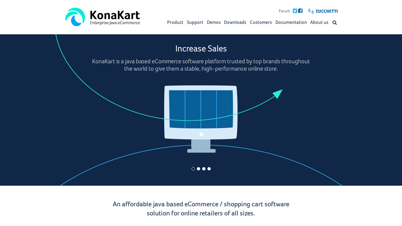 KonaKart Landing page