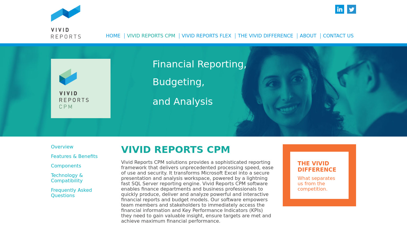 Vivid Reports CPM Landing page