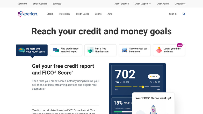 Experian Landing Page