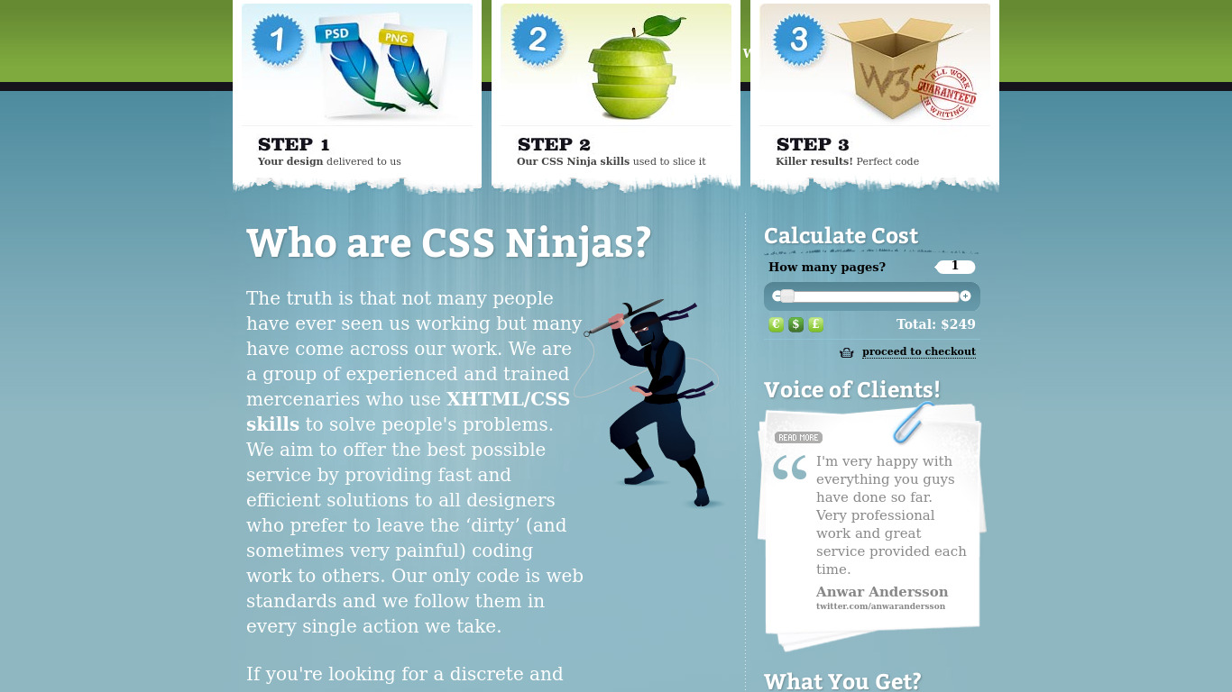 CSS Ninjas Landing page