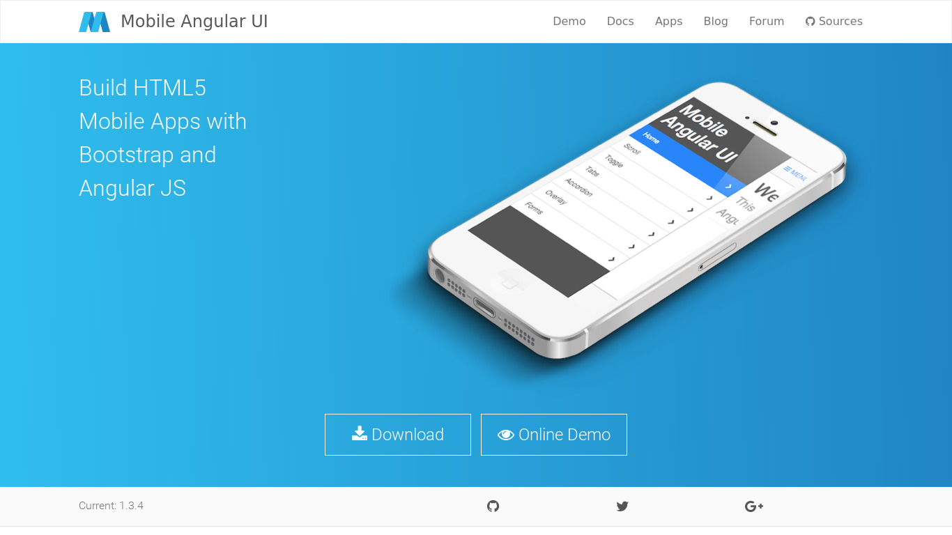 Mobile Angular UI Landing page