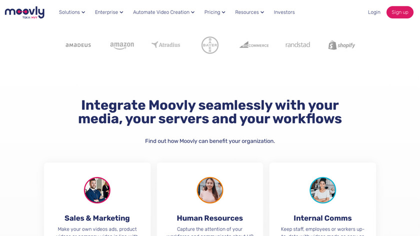 Moovly Landing Page