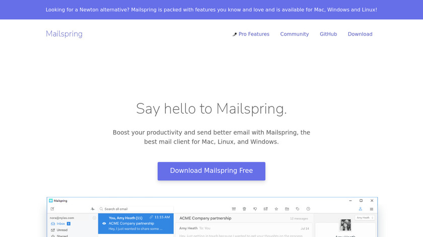 Mailspring Landing Page