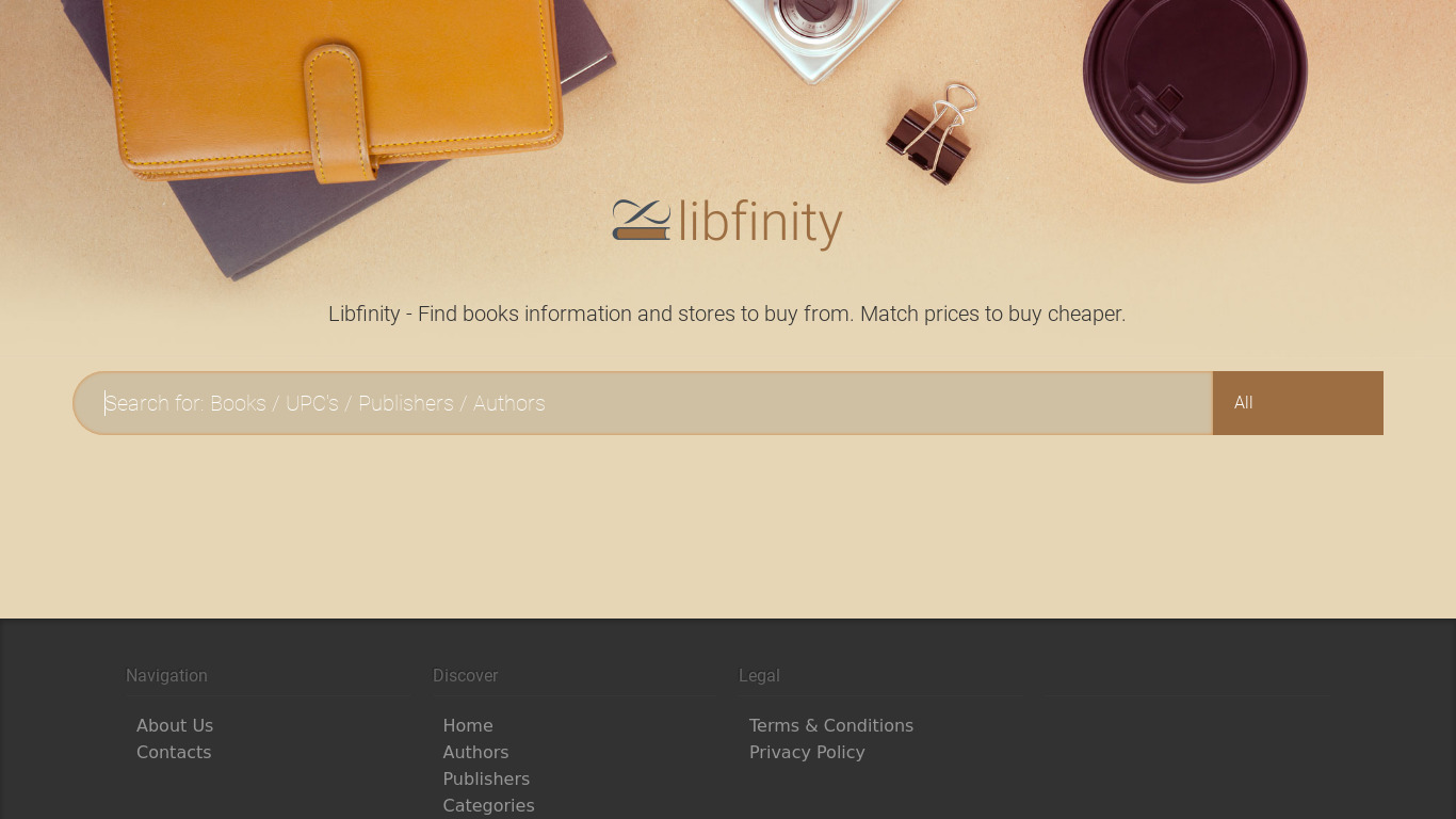 Libfinity.com Landing page