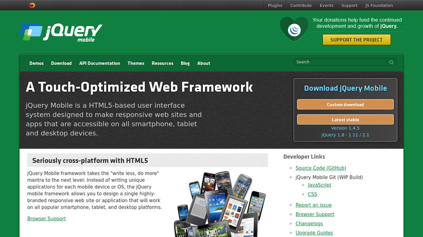 jQuery Mobile Landing Page