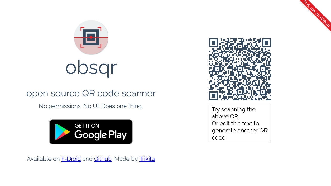 Obsqr Landing page