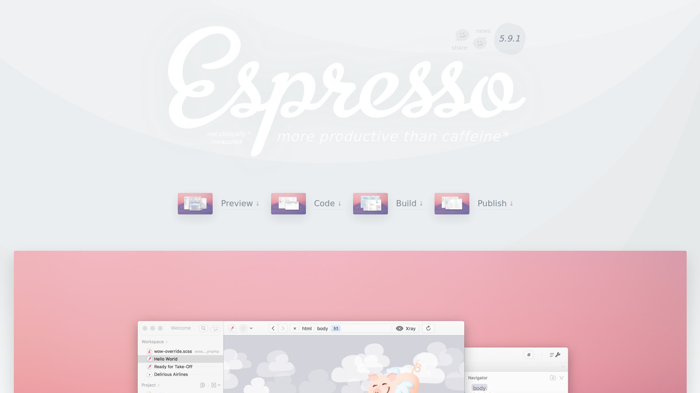 Espresso Landing page