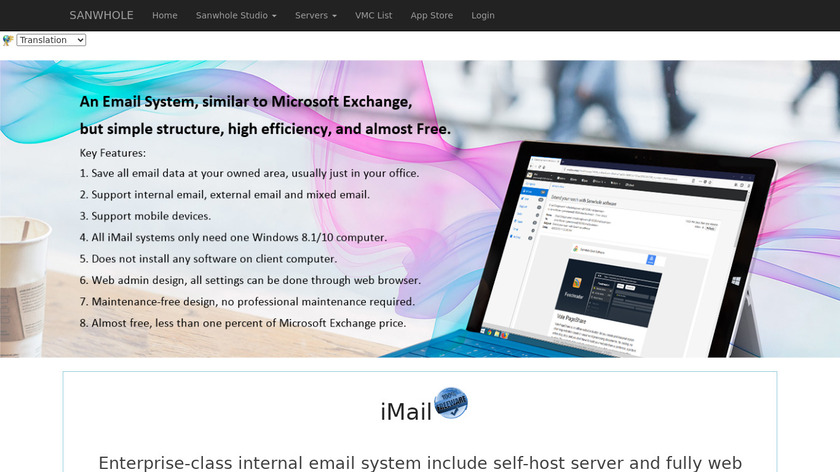 iMail Landing Page