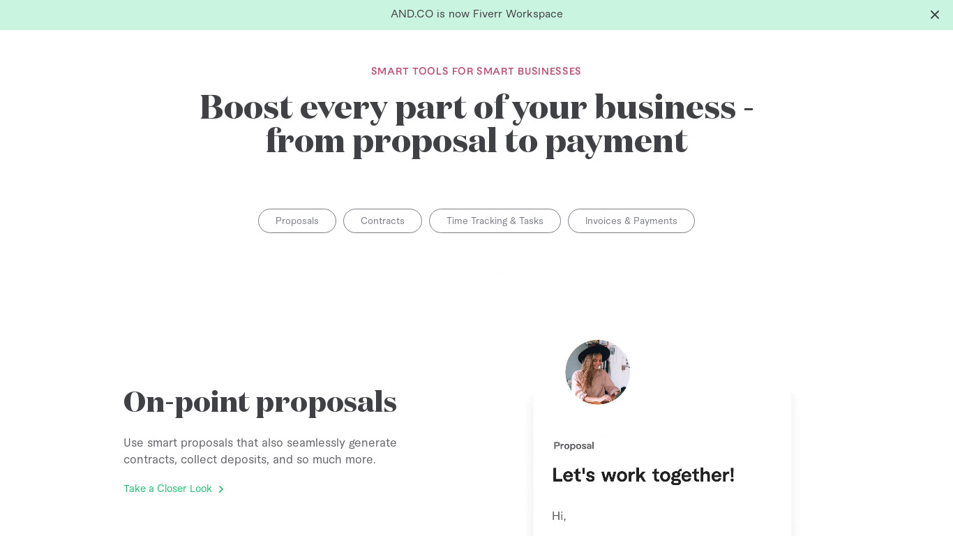 AND CO Landing page