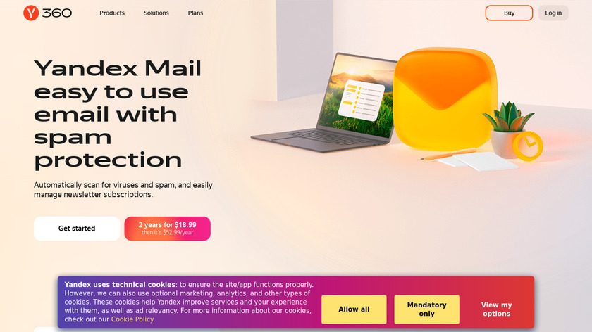 Yandex.Mail Landing Page