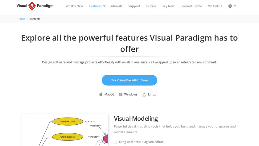 Visual Paradigm Landing Page