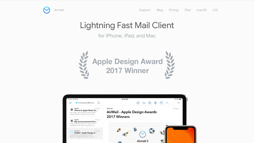 Airmail Landing Page