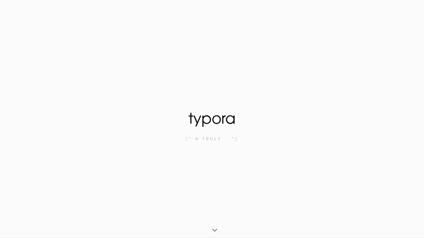 Typora Landing page