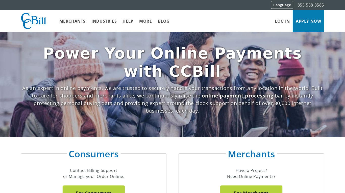 CCBill Landing page