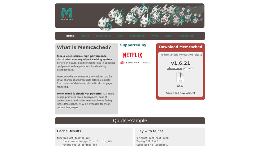 memcached Landing Page