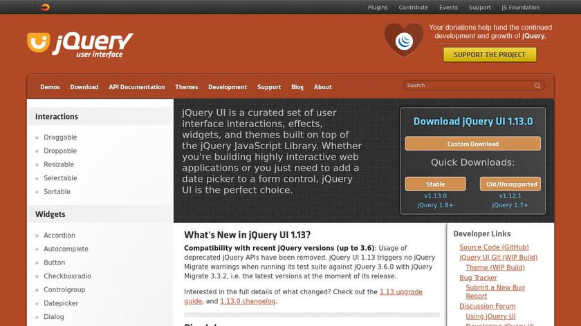 jQuery UI Landing Page
