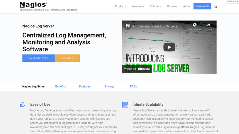 Nagios Log Server Landing Page