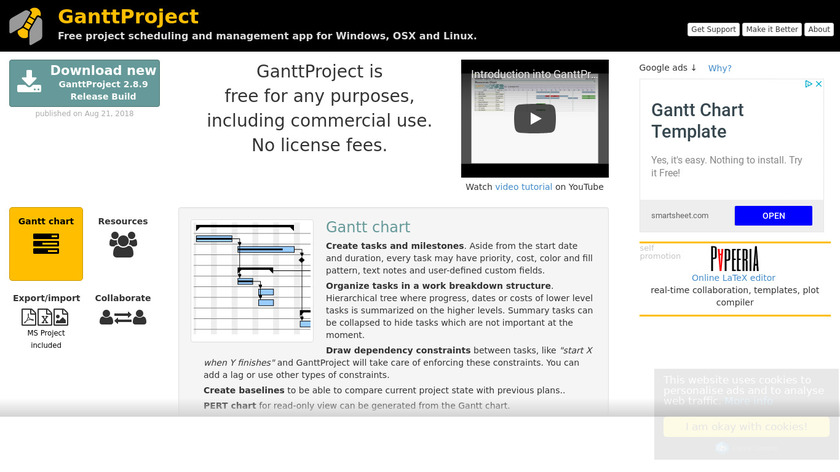 GanttProject Landing Page