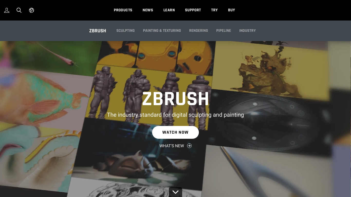 ZBrush Landing page