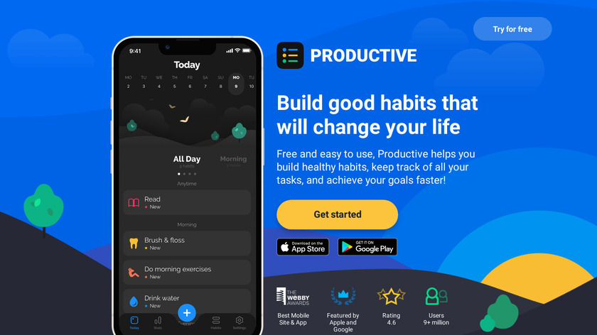 ProductiveApp.io Landing Page