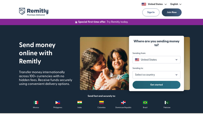 Remitly Landing Page